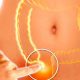 Femme souffrance d'une inflamation de l'appendice